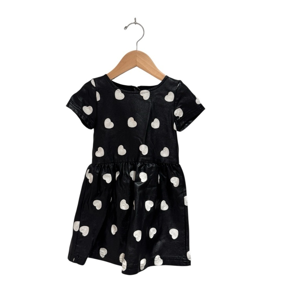 Appaman Black and White Faux Leather Dress - size 3